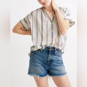 Madewell Central Shirt in Parkman Stripe - Size S
